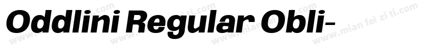 Oddlini Regular Obli字体转换